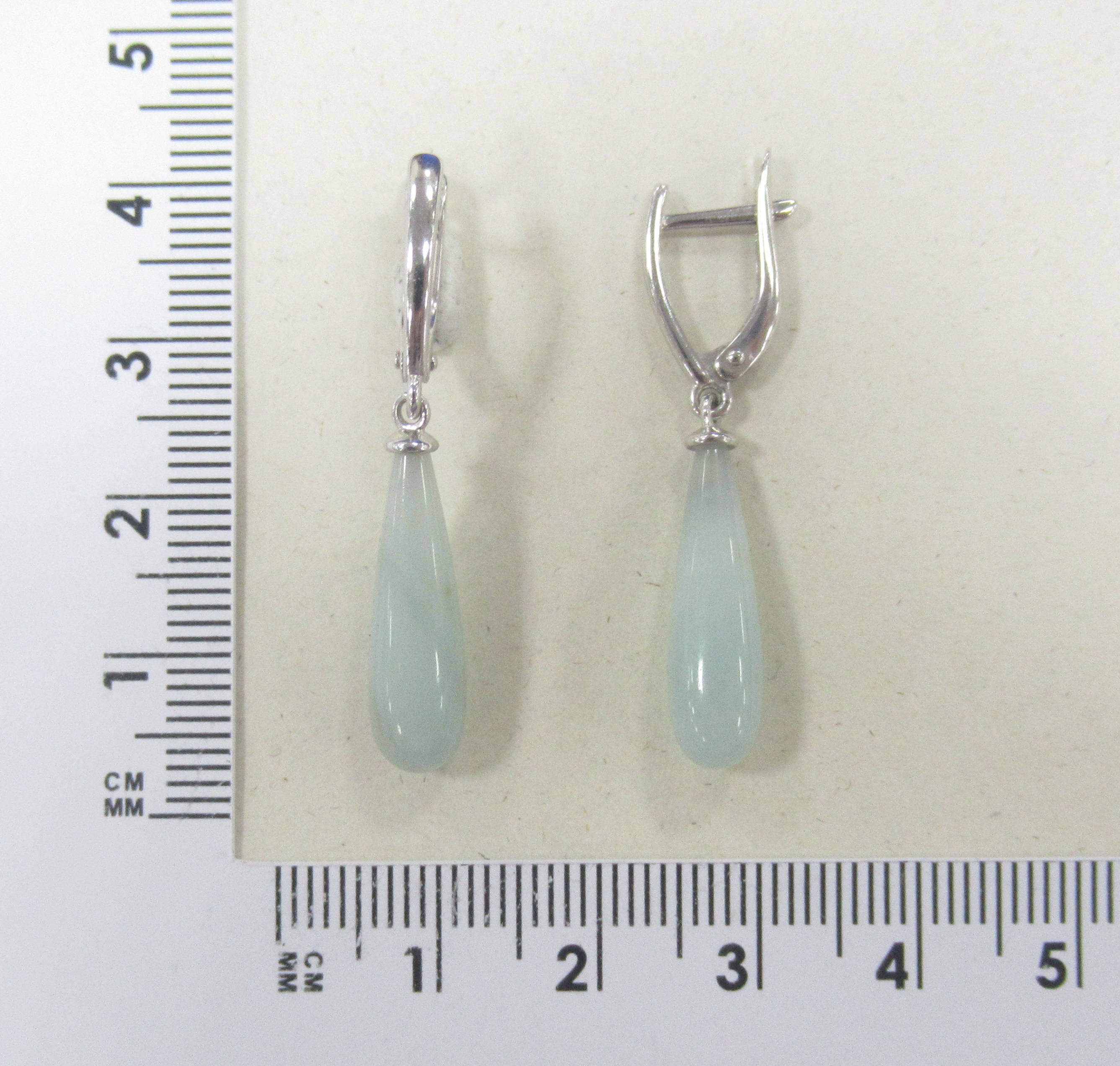 Серебряные серьги с амазонитами